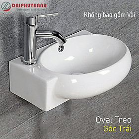 Lavabo Treo Góc Nhỏ Gọn KAZTA KZ-CL10GC- Lòng chậu hình Oval