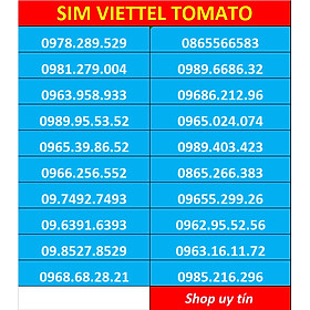 Sim viettel số đẹp - Nghe gọi mãi mãi - Hàng chính hãng