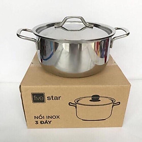 Nồi inox 3 đáy fire tar đủ size  16/18/20/24/26/28/30/32