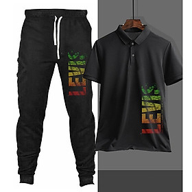Set đồ bộ nam JOGGER nam kết hợp Áo Polo vải cá sấu năng động, đồ bộ nam Set BDN06- Thời Trang Waoo