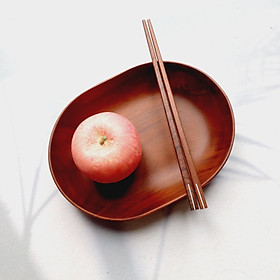 Mua Đĩa Gỗ Keo Hình Oval Bầu Dục 23x18cm Màu Cam Đựng Salad  Đồ Ăn  Hoa Quả  Decor Trang Trí Chụp Ảnh Của Vitrapro