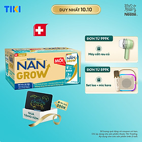 Thùng 24 hộp Sữa pha sẵn Nestlé NANGROW sữa mát công thức từ Thụy Sĩ 6 lốc x (4 hộp x 180ml) - (Bé từ 1 tuổi) Tặng Bảng viết LCD Kalpen