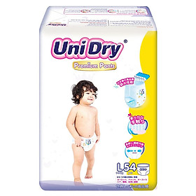 Bỉm - Tã quần UniDry Premium size L - 54 miếng (Cho bé 9 - 14kg)