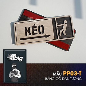 Mua Bảng gỗ chỉ hướng kéo mở cửa sang trái hoặc sang phải có sẵn keo 2 mặt