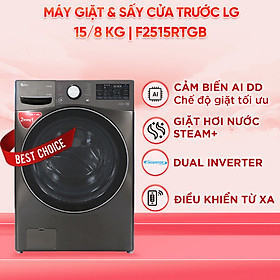 Mua Máy Giặt Sấy LG Inverter 15 Kg/8kg  F2515RTGB - hàng chính hãng( Chỉ giao HCM)