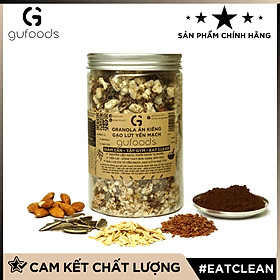 Granola ăn kiêng gạo lứt yến mạch GUfoods - Hỗ trợ giảm cân, Tập Gym, Eat clean