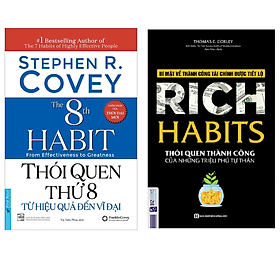 Combo 2Q: Thói Quen Thứ 8 - Từ Hiệu Quả Đến Vĩ Đại + Rich Habits - Thói Quen Thành Công Của Những Triệu Phú Tự Thân  (Tư Duy Kinh Doanh Thành Công)