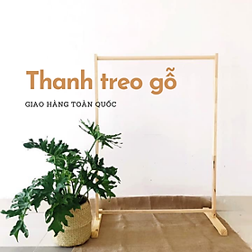 Mua Kệ thanh treo  Sào treo quần áo gỗ phong cách Hàn Quốc