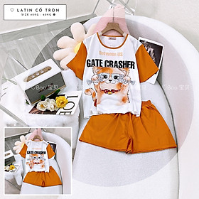 [HCM] (40-58kg) Đồ bộ đùi cổ tròn chất latin in 3D hoạt hình. Đồ bộ cổ tròn đùi. Đồ bộ latin cổ tròn. Đồ bộ latin đùi. doraemon-gấu pooh-gấu lotso- chuột mickey-chuột minnie-chuột mickey-cô bé-con mèo/cat-stitch-cún/chó pochacco. boduicotron1