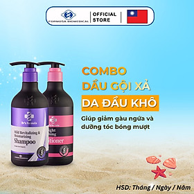 Combo Dầu Gội Xả chăm sóc da đầu khô nhạy cảm dưỡng tóc bóng mượt Dr's Formula