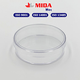 Đĩa Petri nhựa MidaMec 10025 đã tiệt trùng 16 cái/bao