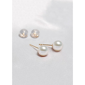 Bông Tai Nữ MDstory Venus BTAKOYA01 Ngọc Biển Akoya 6 Ly Chuôi Vàng 18k