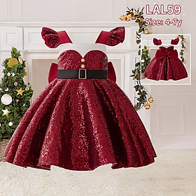 Đầm váy công chúa cho bé gái diện noel giáng sinh lễ tết năm mới dự tiệc