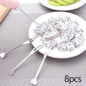 8x Stainless Steel Forks Fruit Cutting Fork for BBQ Halloween Summer Parties