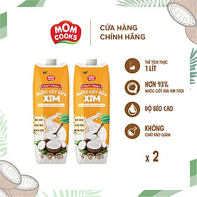 Combo 2 Hộp Nước Cốt Dừa XIM Chef's Choice - Mom Cooks 1000ml/hộp