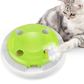 Đồ chơi mèo Đồ chơi điện, Đồ chơi CAT tự động sử dụng pin, đồ chơi thông minh cho mèo, đồ chơi tương tác cho mèo có lò xo có thể hoán đổi cho nhau