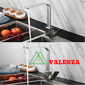 (TẶNG DÂY CẤP NƯỚC) Vòi rửa chén bát nóng lạnh inox sus304 Valenza VD01 - hàng chính hãng