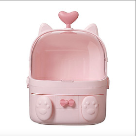 Hộp đựng mỹ phẩm chống bụi Cute Cat trái tim 30x25x41x5cm