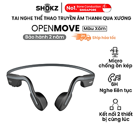 Mua Tai Nghe Bluetooth Thể Thao Truyền Âm Thanh Qua Xương SHOKZ OPEN MOVE S661 Màu Xám - Hàng chính hãng
