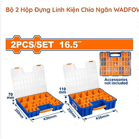 BỘ 2 HỘP ĐỰNG LINH KIỆN CHIA NGĂN WADFOW WTB1633 - HÀNG CHÍNH HÃNG