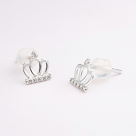 Bông tai vàng trắng 14k Huy Thanh Jewelry BTFAM14