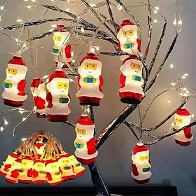 Ánh sáng trang trí Giáng sinh, 2m 10 LED LIGHT Giáng sinh có thể nói được Cha Giáng sinh ， không thấm nước, vườn, sân thượng lễ hội, Giáng sinh, nội thất, trang trí bên ngoài