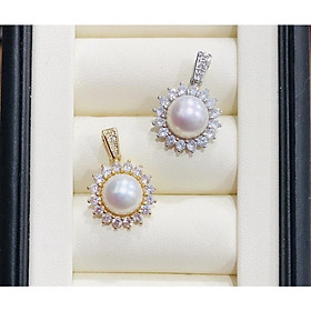 Mặt Dây Chuyền Đá Đính Hạt 9 mm Trẻ Trung - Trường Thịnh Ngọc Trai