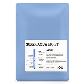 Mặt nạ khoáng chất dưỡng ẩm chuyên sâu và làm trắng da Welcos IOU Super Aqua Moist Mask 20ml
