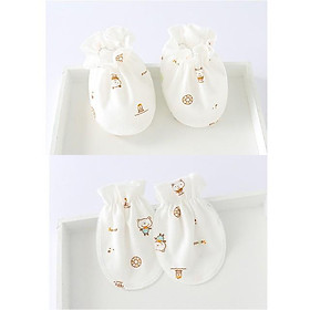 Set bao tay và bao chân bo chun cho bé sơ sinh từ 0 - 6 tháng tuổi, nhiều họa tiết xinh yêu