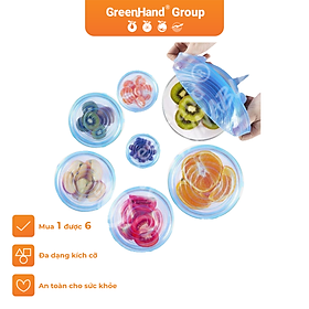 Mua Bộ 6 nắp bảo quản thực phẩm silicone GreenHand cao cấp  an toàn