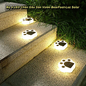Bộ 4 Đèn LED Chân Gấu Sân Vườn BearFoot-Luz Solar ( Ánh Sáng Vàng Ấm ) - Home and Garden