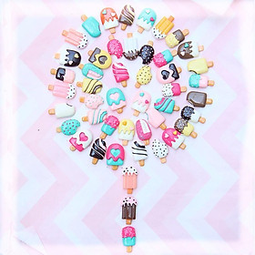 Chuyên Charm * Túi combo 30-50 charm kem que các loại cho các bạn làm Jibbitz, trang trí điện thoại, DIY