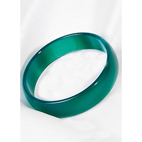 Vòng tay đá mã não xanh liền khối mệnh hỏa,mộc - Ngọc Quý Gemstones