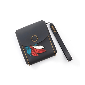 Bộ sản phẩm ví Cá Chép Mùa Trăng , hiệu Khắc Tên, chất liệu da bò - Hàng chính hãng