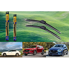 Combo gạt nước mưa ô tô Nano Silicon Macsim cho xe Mazda 6 2014-2018.