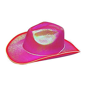 LED Cowboy Hat, Light up Cowboy Hat, Headwear Fancy Dress Headgear Cowgirl Hat Western Hat for Role Play Engagement Halloween Music Festival