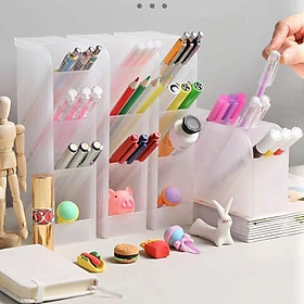 Ống cắm bút 4 tầng ống cắm để đồ trang điểm