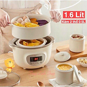Mua Nồi ninh hầm nấu cháo 1 6l cho bé (có thể vừa nấu vừa hấp cùng lúc)