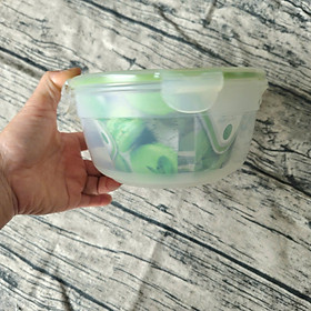 Mua Hộp Nhựa Đựng Thực Phẩm  SaLat  Canh Hình Tròn Kín Hơi  Nhựa PP Nestable HSM945 - 1.4L