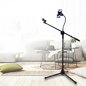 Chân đế micro đứng kèm kẹp điện thoại