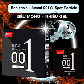 Bao cao su siêu mỏng 001 Juncai Ok Amto gai liti hộp 3 chiếc 