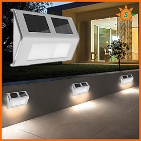 Mua Đèn năng lượng mặt trời vỏ Inox 304 ngoài trời chống nước nhỏ gọn ốp tường chiếu sáng lối đi hành lang cầu thang