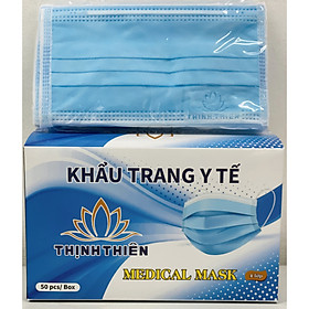 Khẩu Trang Y Tế 4 Lớp Thịnh Thiên (Hộp 50 Cái - Màu Xanh)