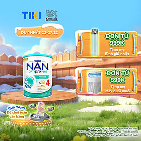 Sữa bột Nestlé NAN OPTIPRO PLUS 4 1500g/lon với 5HMO Giúp tiêu hóa tốt + Tăng cường đề kháng (2 - 6 tuổi) - Tặng Đồ chơi toán học cân bằng