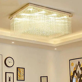 Mua Đèn ốp trần pha lê phòng khách  phòng ngủ HQ - mã PLM01567- ánh sáng 3 màu dịu mắt  không gây mỏi HQ DECOR (HÀNG NHẬP KHẨU)