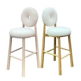 Mua Ghế quầy đảo bếp nệm lông cừu CB DONUT-75F Nội thất Capta Ghế gỗ ash quầy bar cao 75cm nệm vải lông cừu tại tp hcm