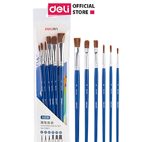 Bộ Cọ Vẽ Chuyên Nghiệp Deli - Dùng Cho Màu Nước/Bột/Sơn Acrylic -Set 4/6 Cây- 73885/73866/73867