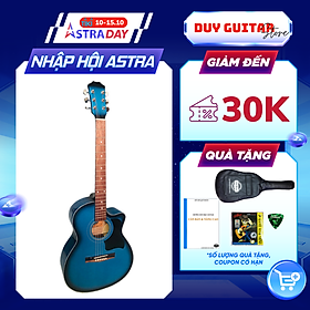 Hình ảnh Đàn guitar acoustic DGKRO-012 dáng A khuyết màu đẹp âm thanh tốt có ty chống cong cần dành cho bạn mới tập