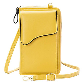 Women  Cell Phone Shoulder Bag Pouch Handbag Purse Wallet Yellow