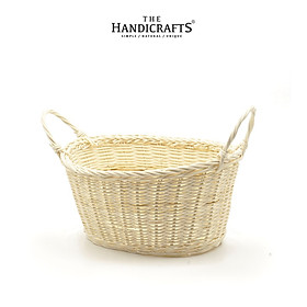 Mua Giỏ mây trắng đựng Bánh mỳ/Decor/Picnic/Trái cây...(25x30x15cm)